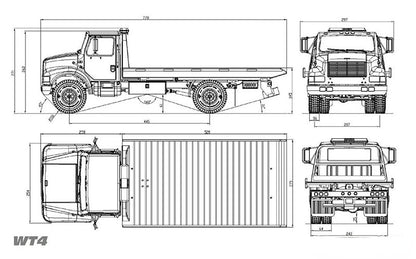 KIT de camion de dépannage de secours routier CROSSRC 1/10 WT4 4X2 RC