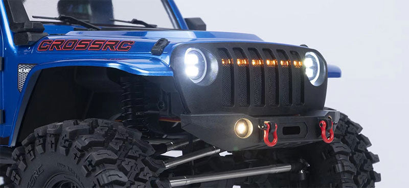 Frontstoßstange mit LED-Licht-Set für CROSSRC 1/8 4X4 EMO X RC Crawler