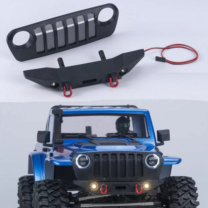 Frontstoßstange mit LED-Licht-Set für CROSSRC 1/8 4X4 EMO X RC Crawler