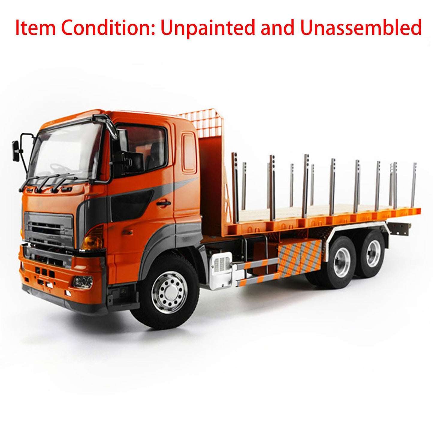 LESU 1/14 RC Model 6*4 Flatbed Lorry Trailer Tractor Truck Metal Chassis