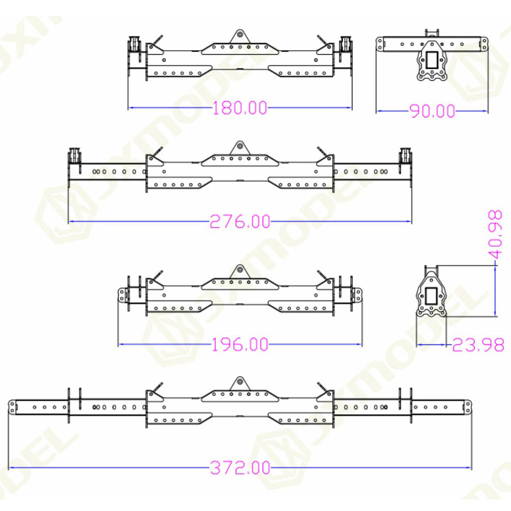 Telescopic Spreader For F1650 Crane 1/14 RC Hydraulic Truck