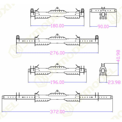 Teleskopspreizer A für F1650 Kran 1/14 RC Hydraulik-LKW