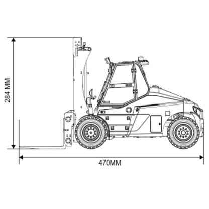 Kabolite K180-100 1/14 4X2 RWD Remote Control Hydraulic Forklift 3-Way Vavles RTR Flysky ST8 Radio Light System Sound Battery