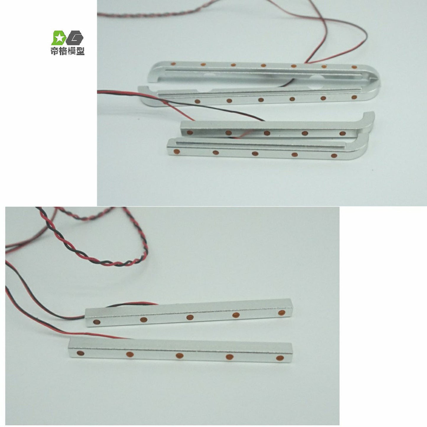 1/14 Metal Anti-skid Plate Side Light Bar LED Lights for 56301 RC Tractor Truck Remote Control Car Model