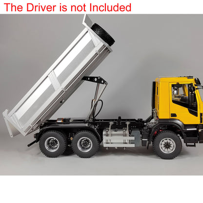 1/14 6x6 Hydraulischer RC Lackierter Zusammengebauter PNP LKW-Dumper Mit 2-Gang-Getriebe Sound-Licht-System