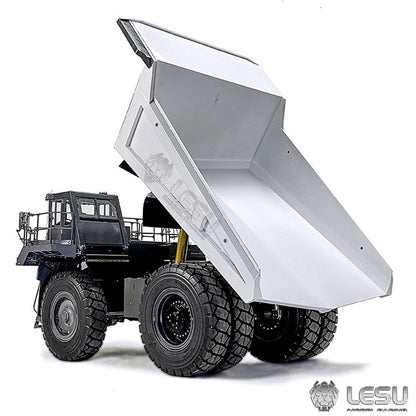LESU Aoue R100E 1/16 Heavy Metal Hydraulic Mining Truck A0003 Dumper RC Mine Truck Model Motor ESC Servo Light System Model DIY