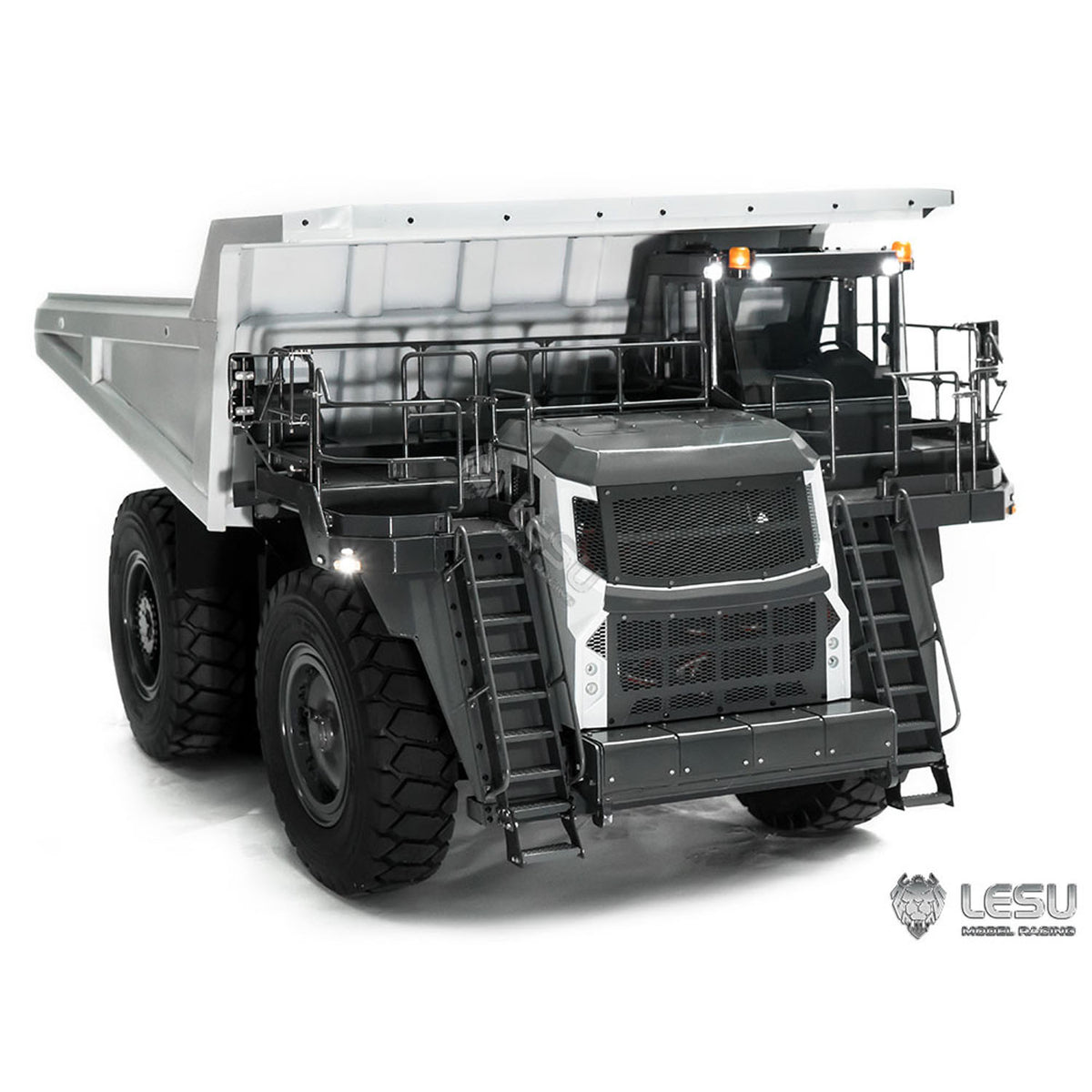 LESU Aoue R100E 1/16 Heavy Metal Hydraulic Mining Truck A0003 Dumper RC Mine Truck Model Motor ESC Servo Light System Model DIY