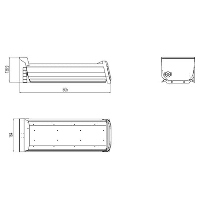 1/14 MD Model Metall U-förmige Schaufel für 1/14 6x6 RC Hydraulikdumper