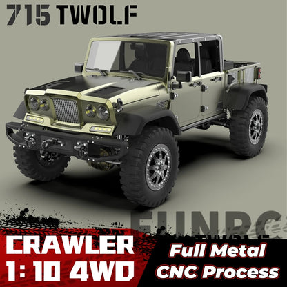 TWOLF 1:10 TW-715 RC Off-road Full Metal CNC Remote Control Crawler KIT