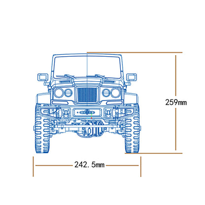 TWOLF 1:10 TW-715 RC Off-road Full Metal CNC Remote Control Crawler KIT