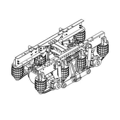 ScaleClub 1/14 Metal Chassis for 6x6 RC Tractor Truck R620 R730 R470