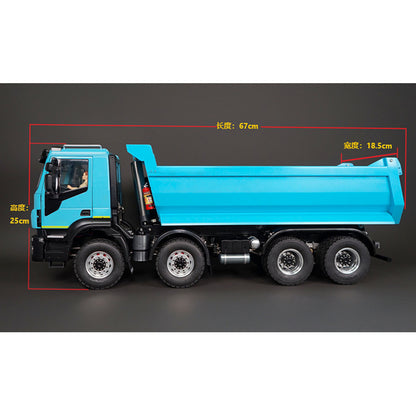 1/14 8x8 Metall PNP Hydraulischer RC LKW Kipper mit 2-Gang Getriebe Getriebe Sound Light System
