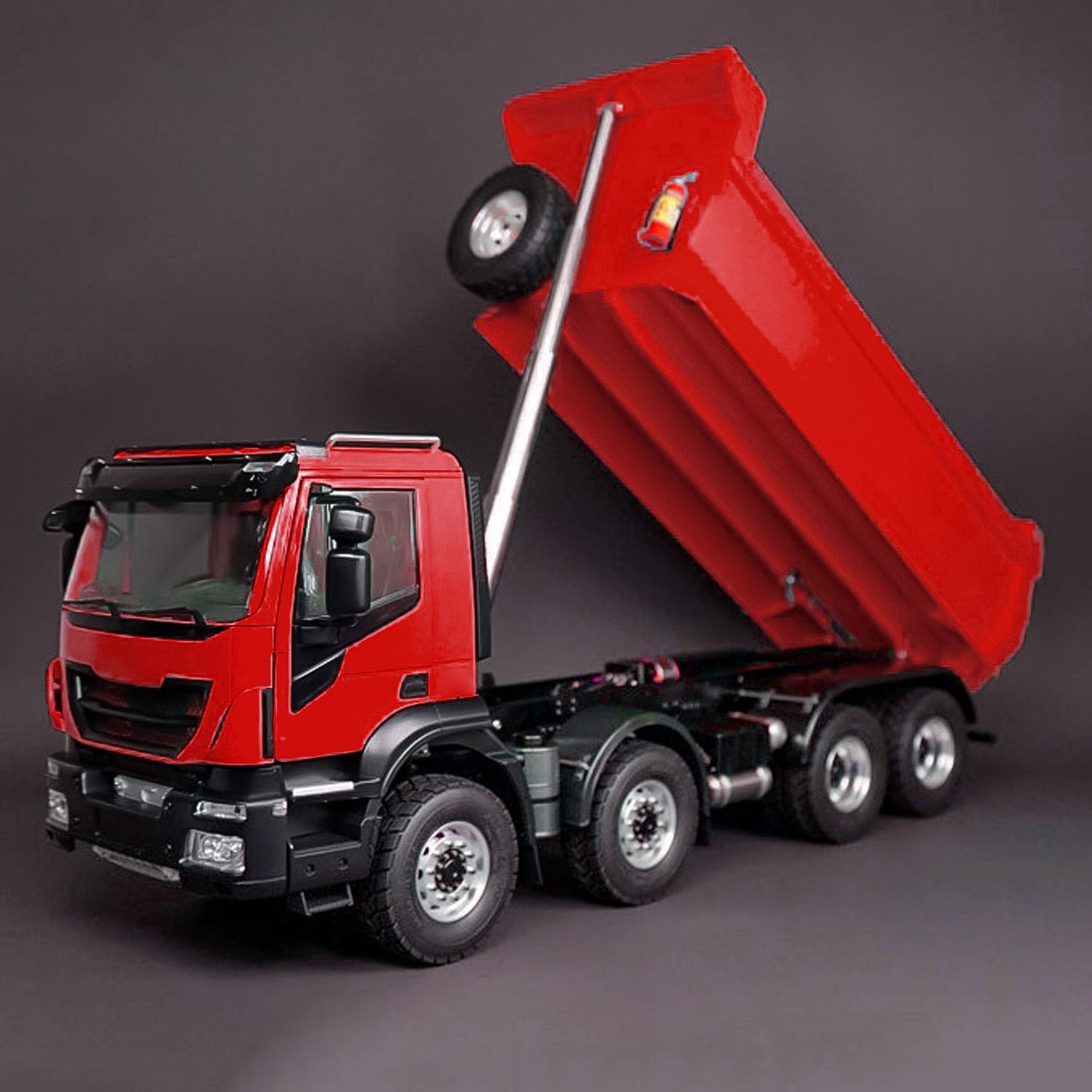 1/14 8x8 Metal PNP Hydraulic RC Truck Dumper Tipper With 2-speed Transmission Gearbox Sound Light System