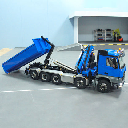 1/14 10x10 RC Hydraulic Full Dump Crane Truck U-shaped Bucket