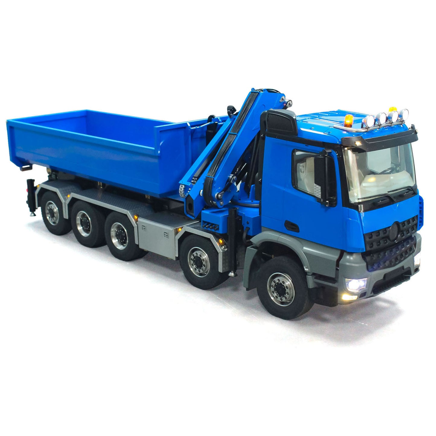 1/14 10x10 RC Hydraulic Full Dump Crane Truck U-shaped Bucket