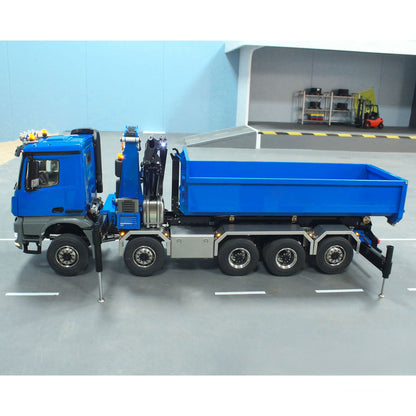 1/14 10x10 RC Hydraulic Full Dump Crane Truck U-shaped Bucket