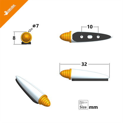 Light Box Roof Light Marker Lamp Warning Light Front Face Spoiler Doll Light for DIY 1/14 Tamiya RC Tractor Truck Lorry Vehicles