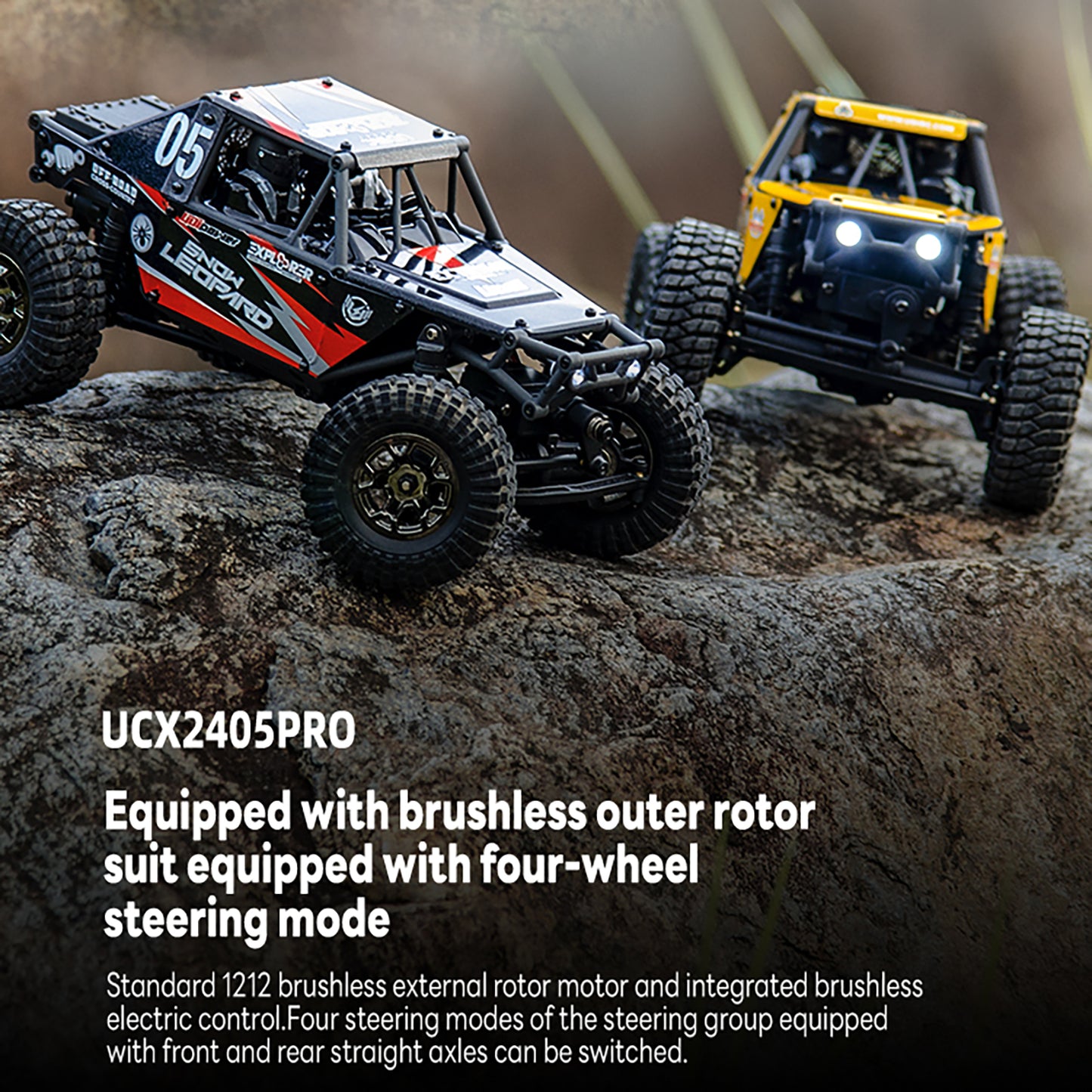 IN STOCK UdiRC UCX2405PRO 1/24 2.4G 4WD RC Rock Crawler Brushless Motor ESC Radio Controlled Off-Road Vehicles RTR Model Car Toys Battery