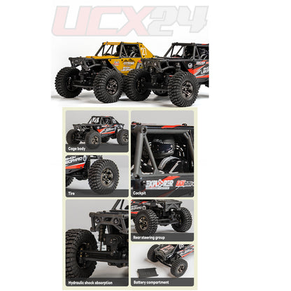 IN STOCK UdiRC UCX2405PRO 1/24 2.4G 4WD RC Rock Crawler Brushless Motor ESC Radio Controlled Off-Road Vehicles RTR Model Car Toys Battery