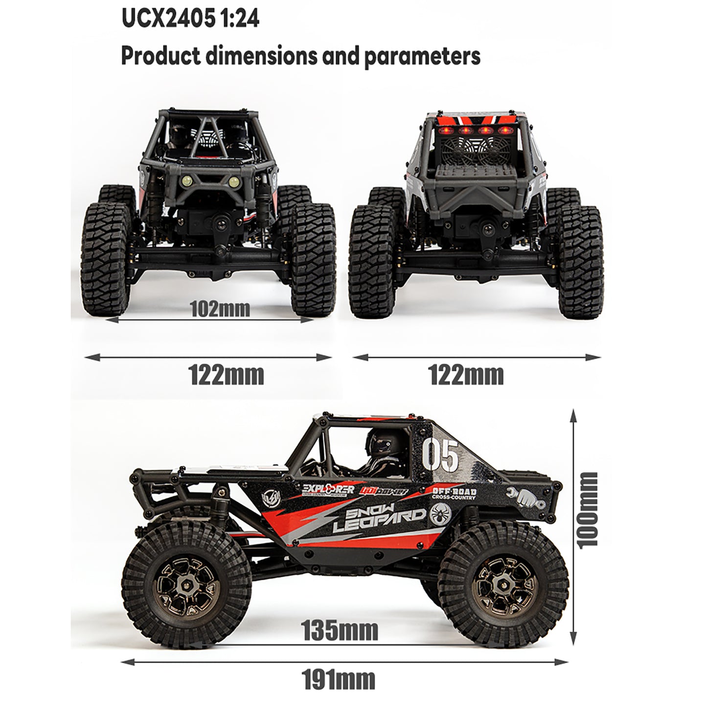 IN STOCK UdiRC UCX2405PRO 1/24 2.4G 4WD RC Rock Crawler Brushless Motor ESC Radio Controlled Off-Road Vehicles RTR Model Car Toys Battery