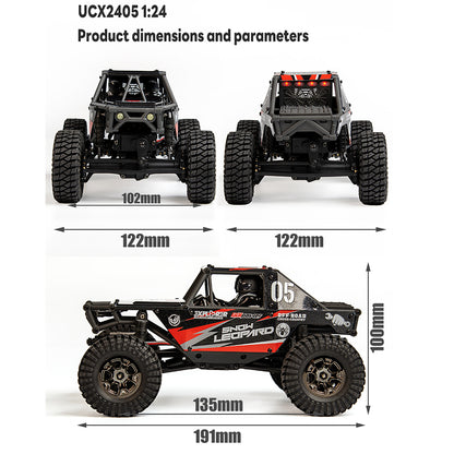 UdiRC UCX2405PRO 1/24 2.4G 4WD RC Rock Crawler Brushless Motor ESC Radio Controlled Off-Road Vehicles RTR Model Car Toys Battery