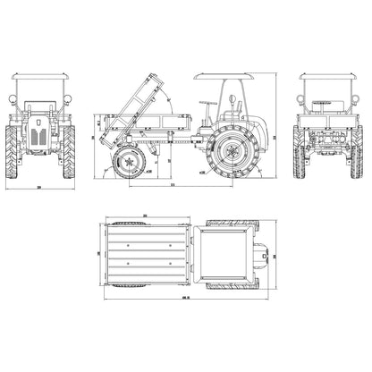Kingkong 1/10 RC Farm Tractor Car Model DONKEY T16 4?¨¢2 Transport Vehicle for Mihail Petecila