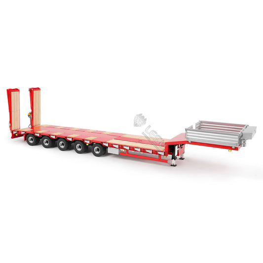 5 Axles Steering LESU 1/14 Metal Semi Trailer A0055 Hydraulic Lifting Tailboard Electric Support Legs for DIY Remote Control Tractor Truck Model