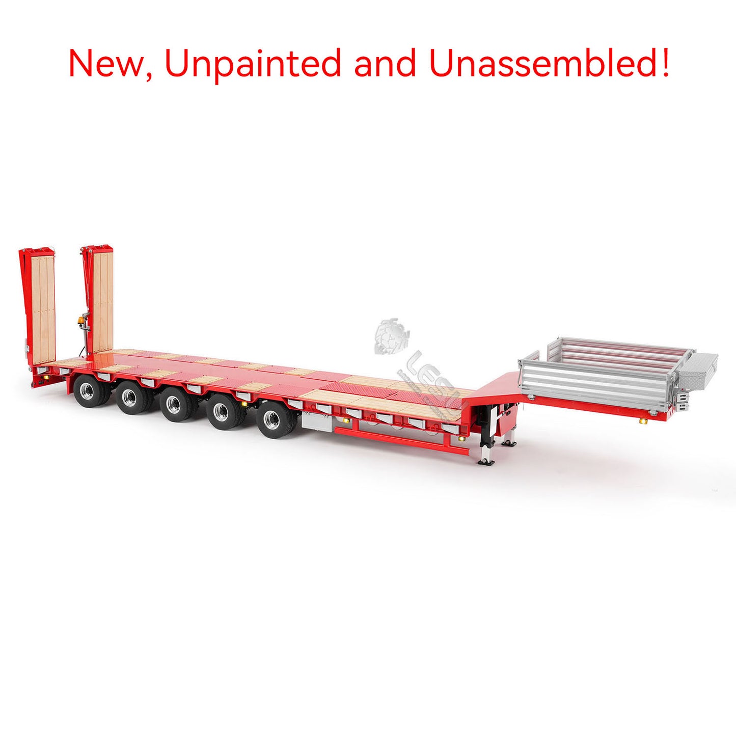 5 Axles Steering LESU 1/14 Metal Semi Trailer A0055 Hydraulic Lifting Tailboard Electric Support Legs for DIY Remote Control Tractor Truck Model