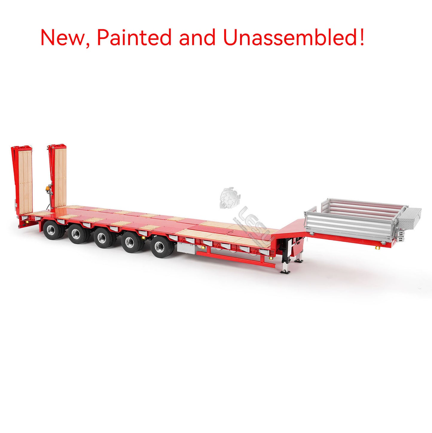 5 Axles Steering LESU 1/14 Metal Semi Trailer A0055 Hydraulic Lifting Tailboard Electric Support Legs for DIY Remote Control Tractor Truck Model