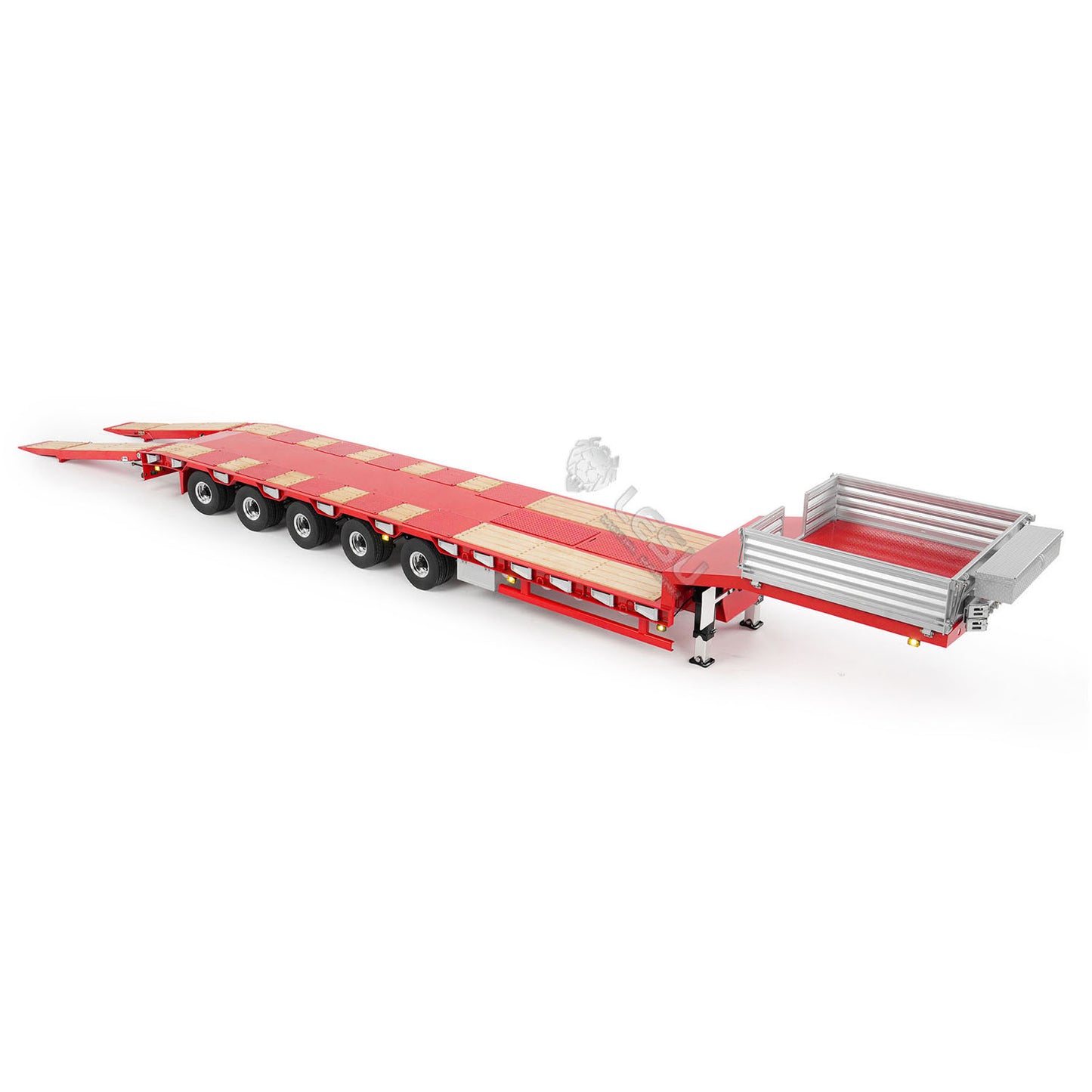 5 Axles Steering LESU 1/14 Metal Semi Trailer A0055 Hydraulic Lifting Tailboard Electric Support Legs for DIY Remote Control Tractor Truck Model