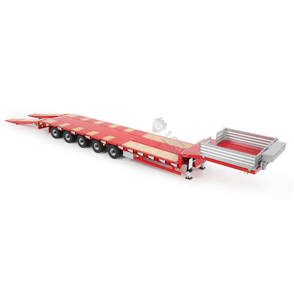 5 Axles Steering LESU 1/14 Metal Semi Trailer A0055 Hydraulic Lifting Tailboard Electric Support Legs for DIY Remote Control Tractor Truck Model