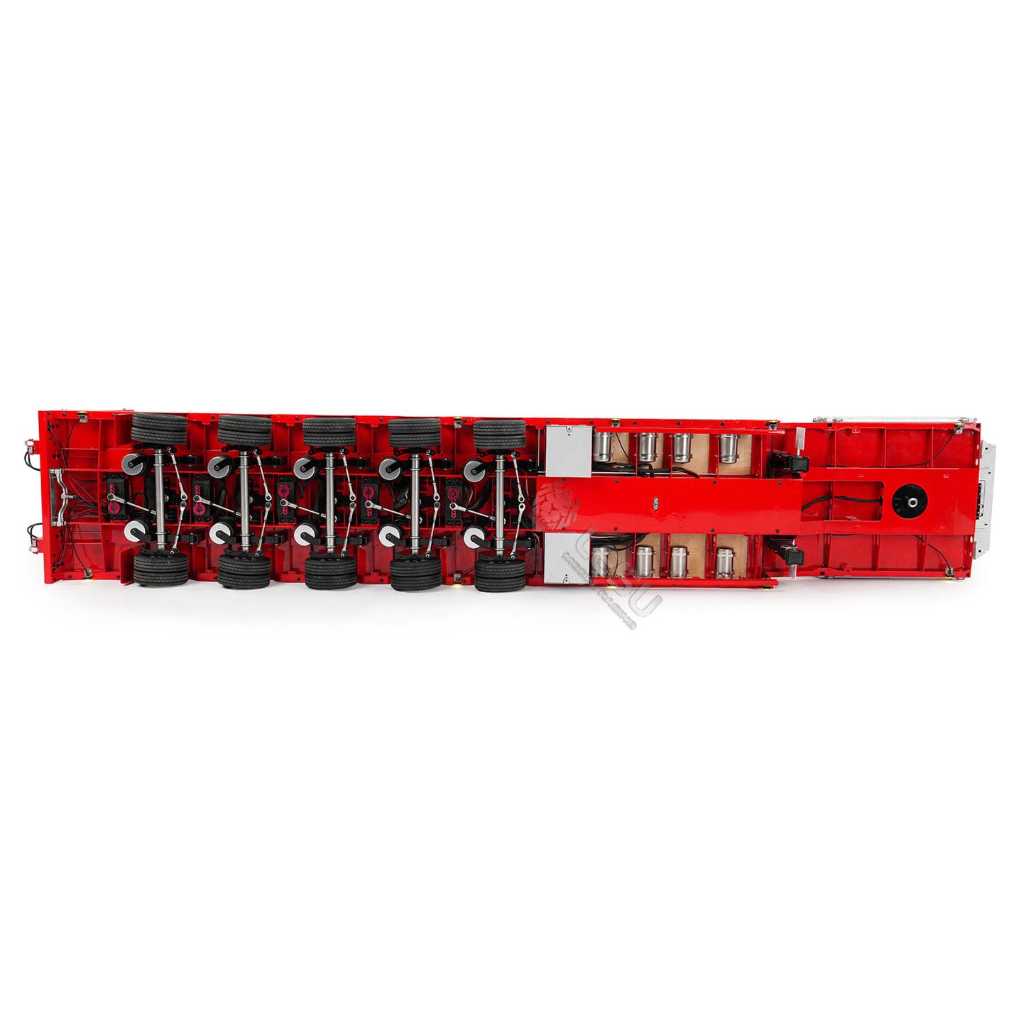 5 Axles Steering LESU 1/14 Metal Semi Trailer A0055 Hydraulic Lifting Tailboard Electric Support Legs for DIY Remote Control Tractor Truck Model