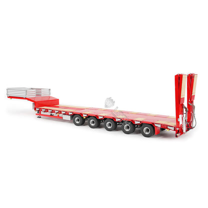 5 Axles Steering LESU 1/14 Metal Semi Trailer A0055 Hydraulic Lifting Tailboard Electric Support Legs for DIY Remote Control Tractor Truck Model