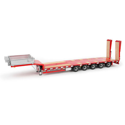 5 Axles Steering LESU 1/14 Metal Semi Trailer A0055 Hydraulic Lifting Tailboard Electric Support Legs for DIY Remote Control Tractor Truck Model