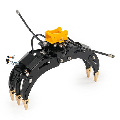 Metal Manual Quick Release Coupler Log Grapple Clamp Sieve Bucket Ripper for LESU Aoue PC30 B0003 1/14 RC Hydraulic Excavator Remote Control Mini Digger DIY Model