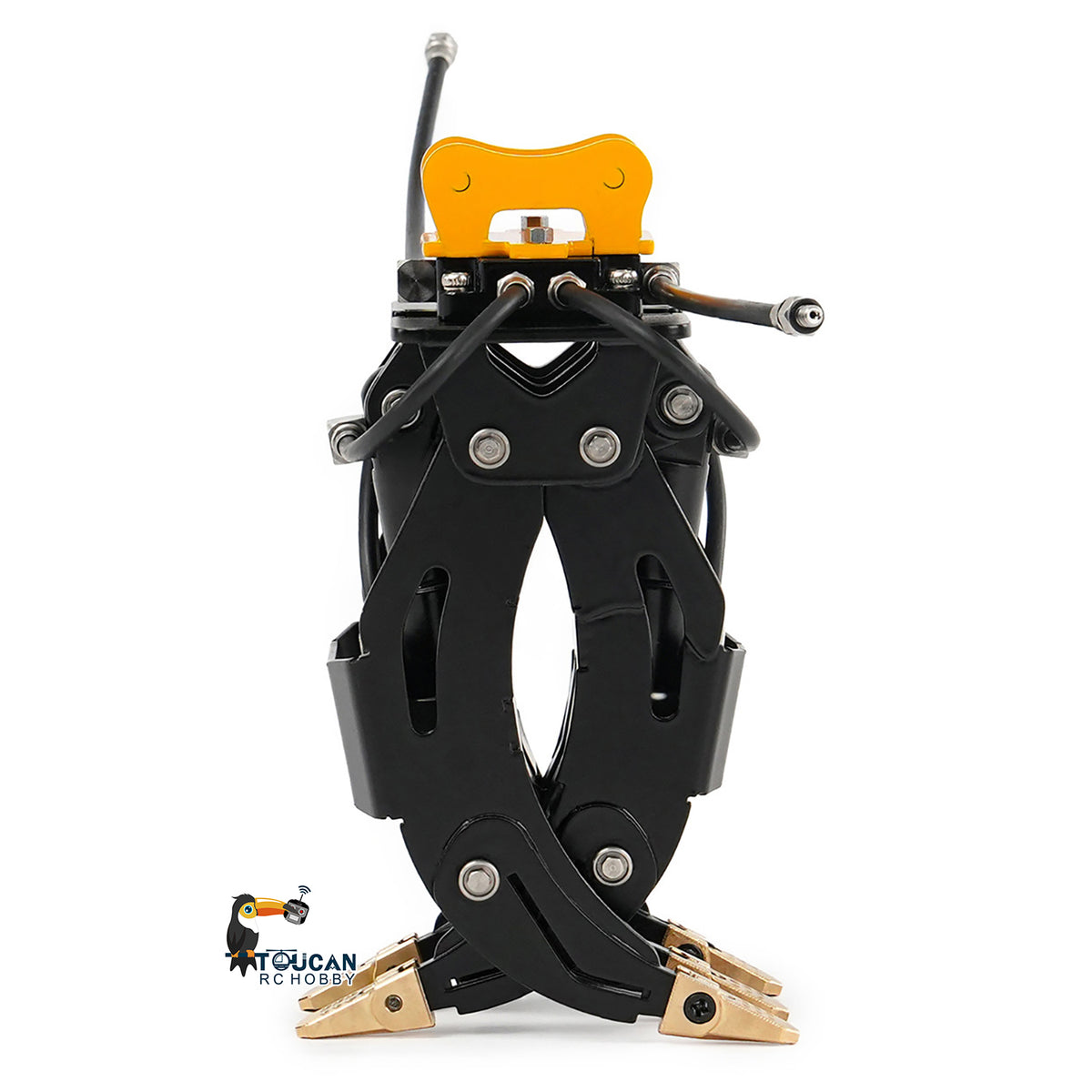 Metal Manual Quick Release Coupler Log Grapple Clamp Sieve Bucket Ripper for LESU Aoue PC30 B0003 1/14 RC Hydraulic Excavator Remote Control Mini Digger DIY Model