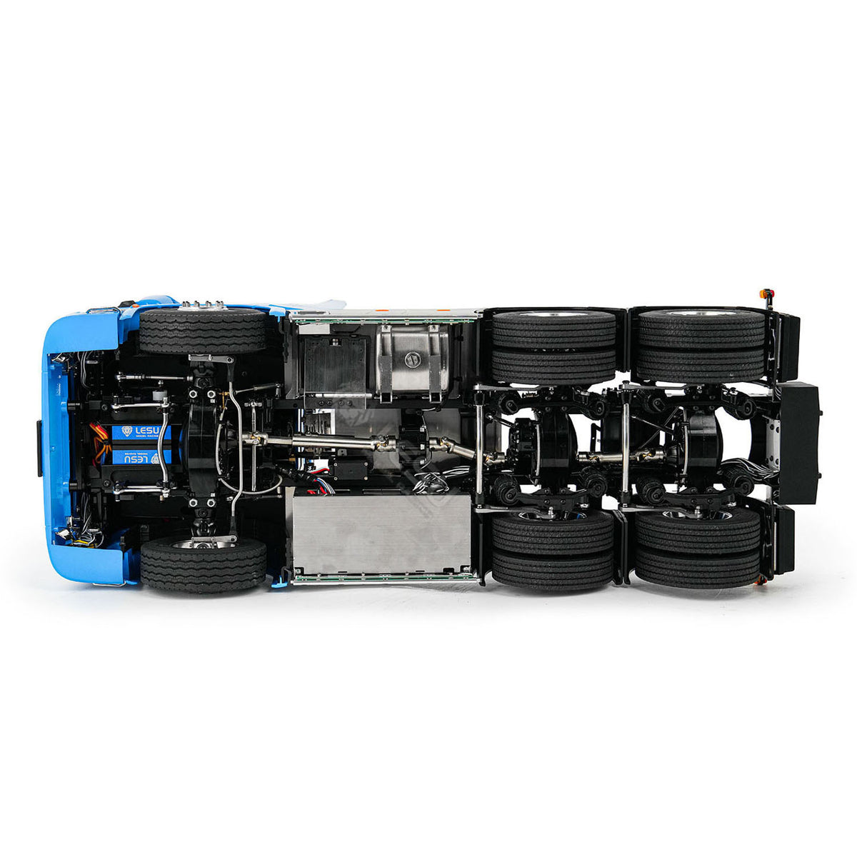 LESU 1/14 6x6 Metal Chassis Radio Control Tractor Truck 3Speed Gearbox Differential Lock Remote Control Lorry Car Light Sound
