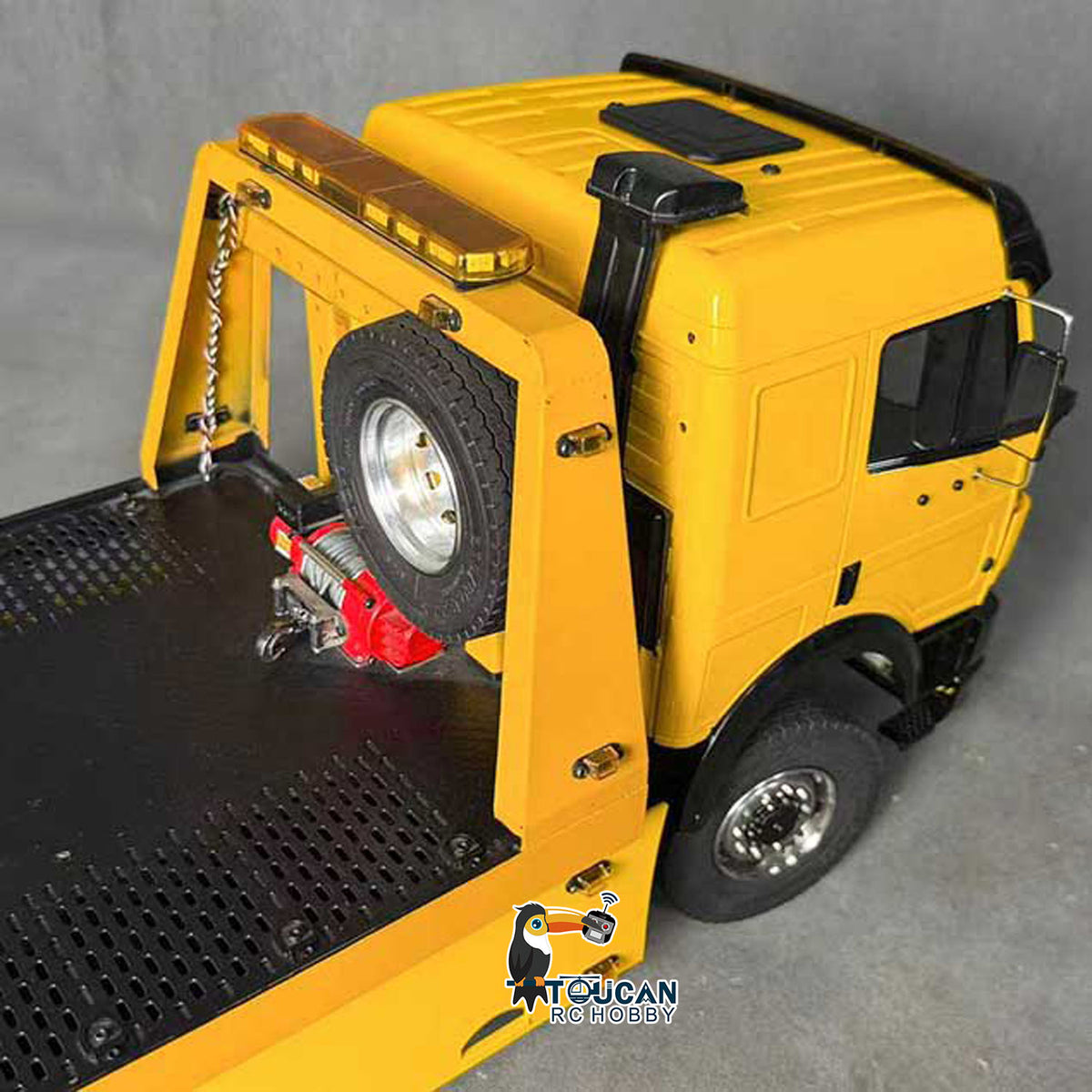 Metal 4x4 1/14 Remote Control Hydraulic Road Rescue Truck 3348 3-Speed Gearbox Flatbed Tow Trucks Rollback Wrecker Diff Locks