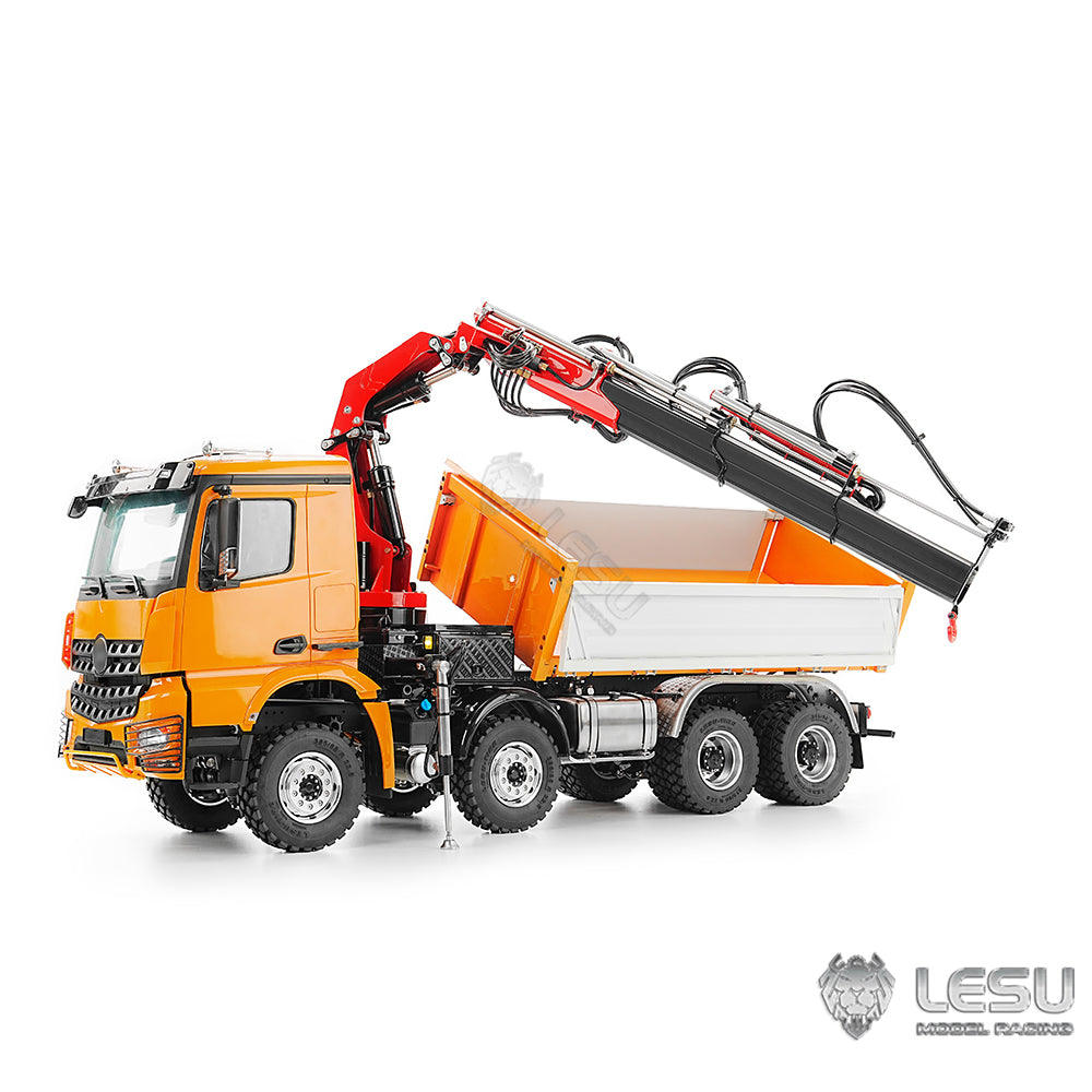 LESU 3348 1/14 RC Hydraulic Dump Truck 3-Ways 8X8 Remote Control Crane Tipper