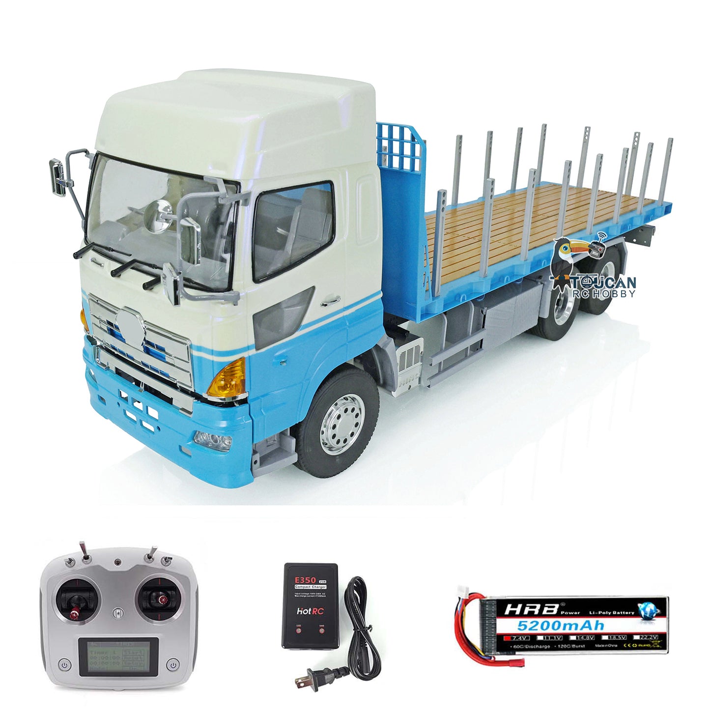 LESU RC Tractor Truck Flatbed for 1/14 6x4 2.4G Car