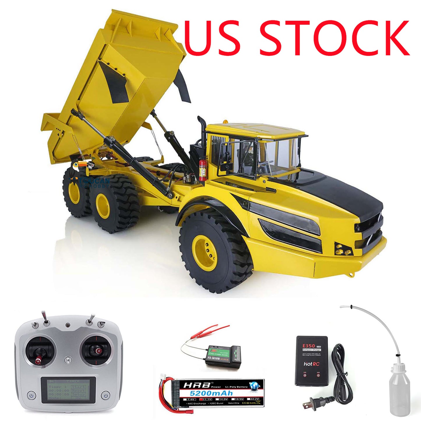 US STOCK 1/14 6*6 RTR A40G Hydraulic Lifting RC Articulated Truck Dump