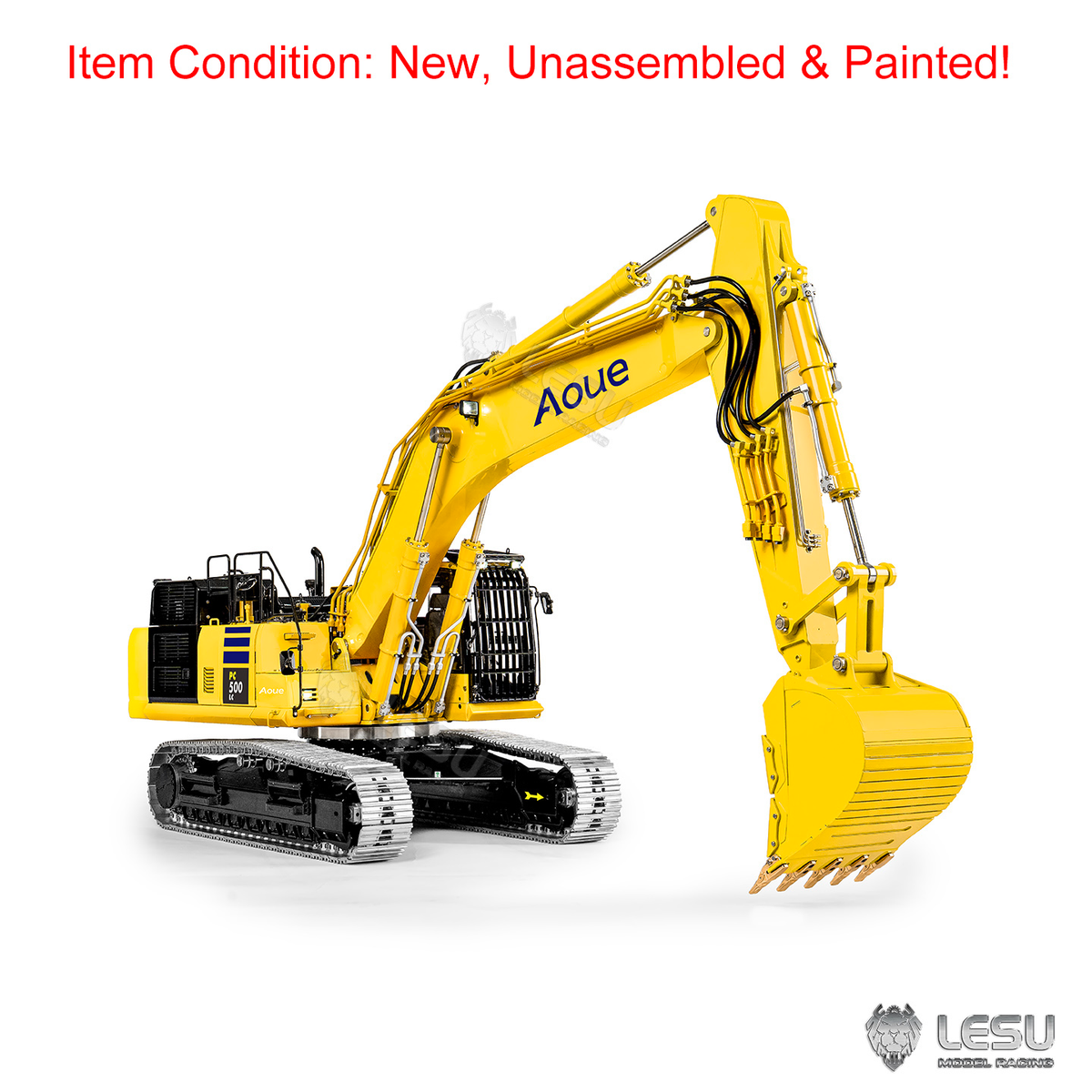 LESU 1/14 Metal Remote Control Hydraulic Tracked Excavator RTR Aoue PC500 RC Digger 7Ways Valve PL18EV Lite Radio Light Battery