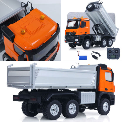 Fast Shipping 1/14 HUINA 1598 2.4G Remote Control Dumper 6*6 Engineering Transport Vehicle Lifting Rod Tipper Car Light Sound Battery Toys