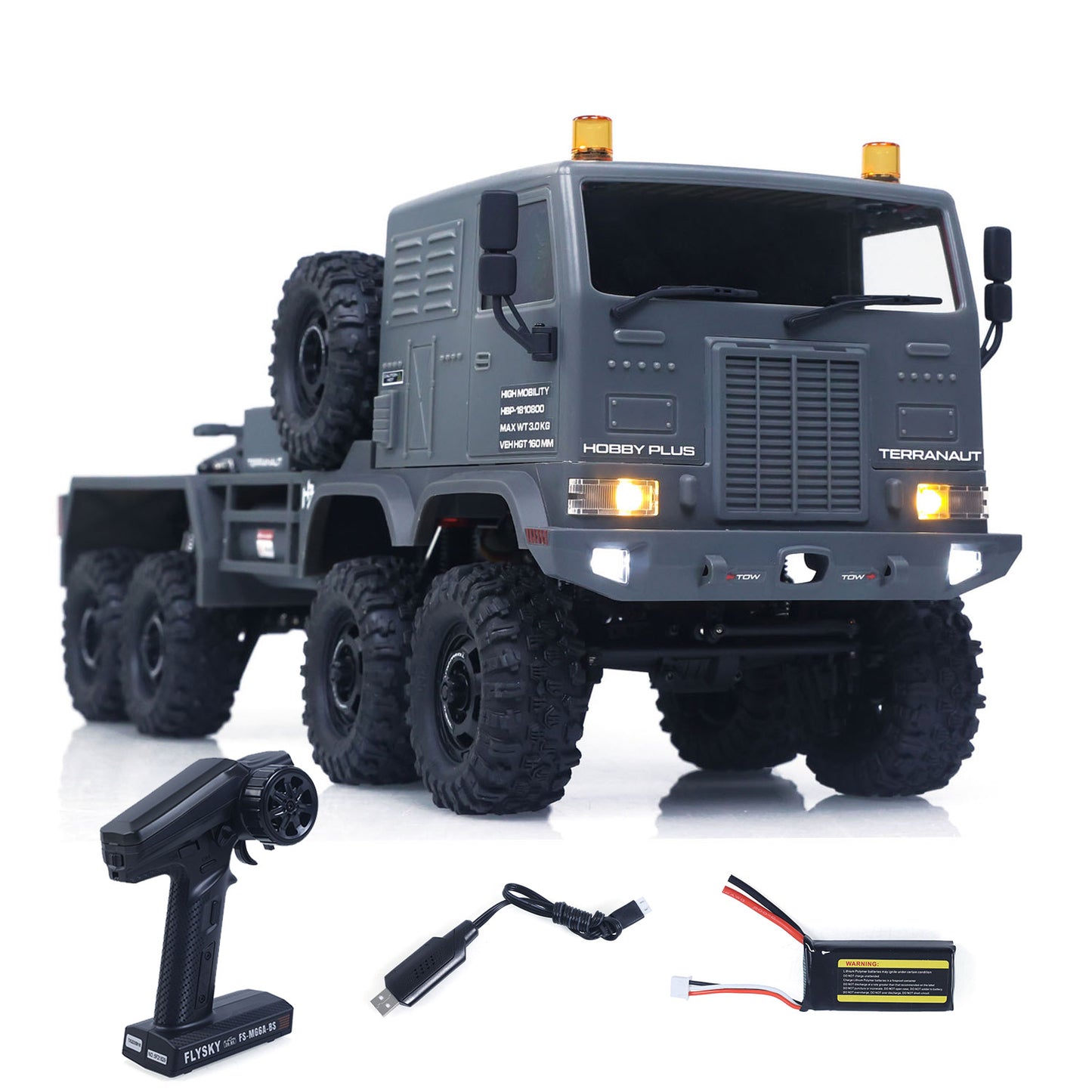 Fast Shipping RTR 1/18 Radio Control Military Truck 8*8 RC Off Road Vehicle 280 Brushed Motor Fifth Wheel Winch Metal Hook All Wheel Steering
