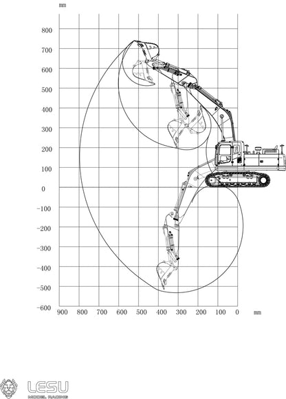 1/14 LESU PC360 KIT RC Hydraulic Excavator AC360 B0002