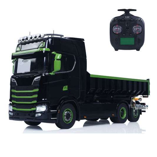 6x6 1/14 Hydraulic RC Dumper Car Metal Roll-on Full Dump Truck