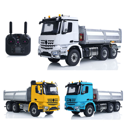 6X6 Metal Chassis 1/14 RC Hydraulic Tipper 2Speed Remote Control Dumper Truck 3348 Light Sound Radio Battery RTR Model Car