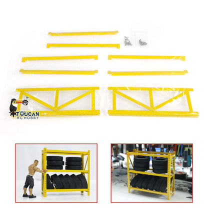 Kabolite Rack for Tyres For 1/14 Loader Dump Trailer Parts