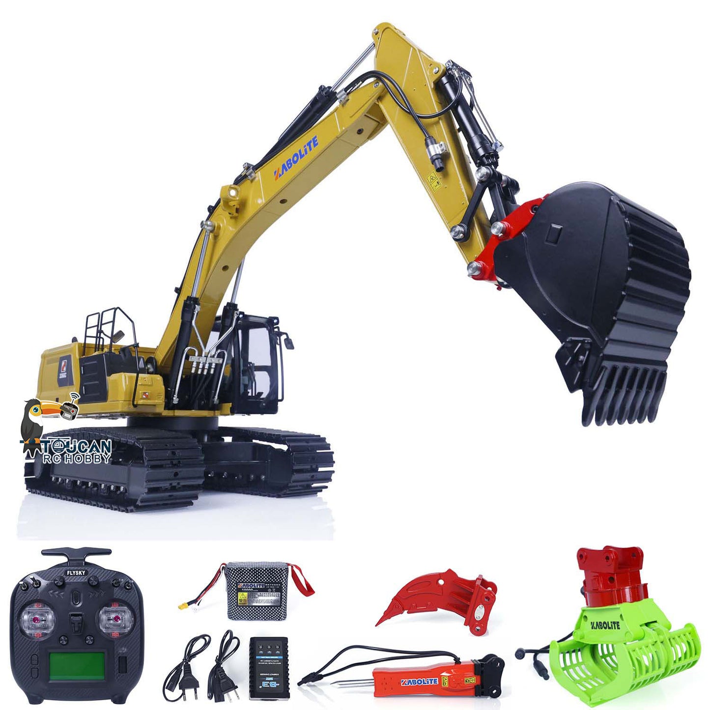 US STOCK 1/18 RC Hydraulic Excavator Kabolite K961 100S RTR Remote Control Digger Model