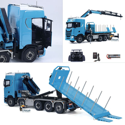 770S 1/14 RC Flatbed Timber 10x10 Metal Hydraulic Crane Radio Control Dump Truck